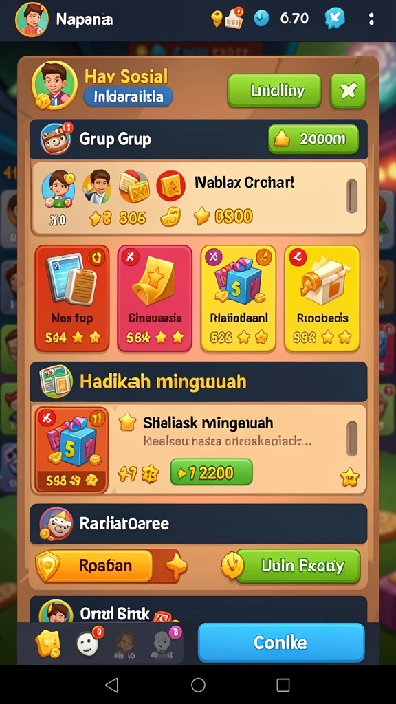 house777 - Fitur interaktif untuk terhubung dengan pemain lain.